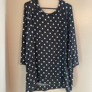 Market & Spruce - Polka Dot Women's Top - Black and White